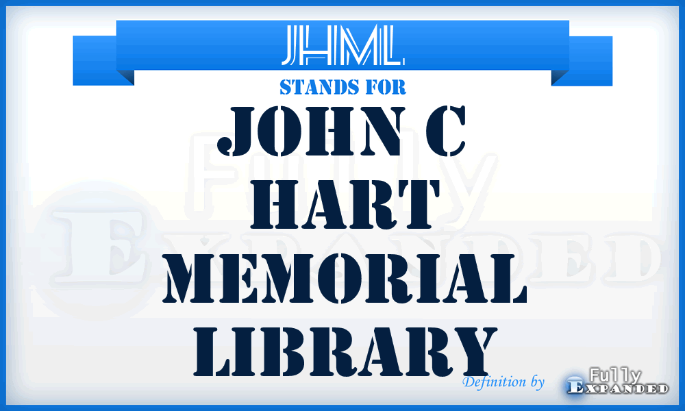 JHML - John c Hart Memorial Library