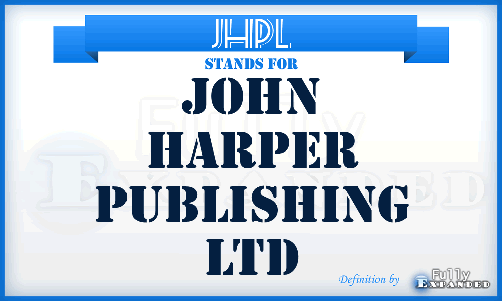 JHPL - John Harper Publishing Ltd