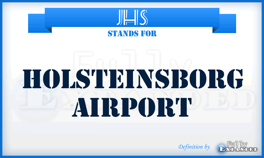 JHS - Holsteinsborg airport