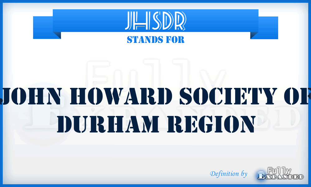 JHSDR - John Howard Society of Durham Region