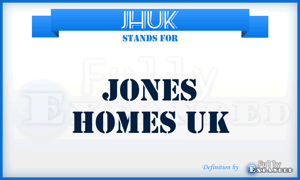 JHUK - Jones Homes UK