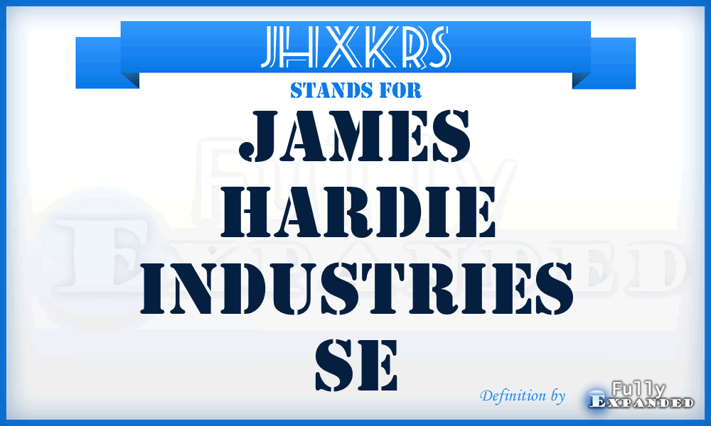 JHXKRS - James Hardie Industries Se
