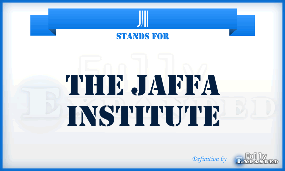 JI - The Jaffa Institute