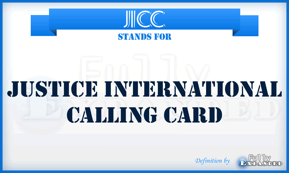 JICC - Justice International Calling Card