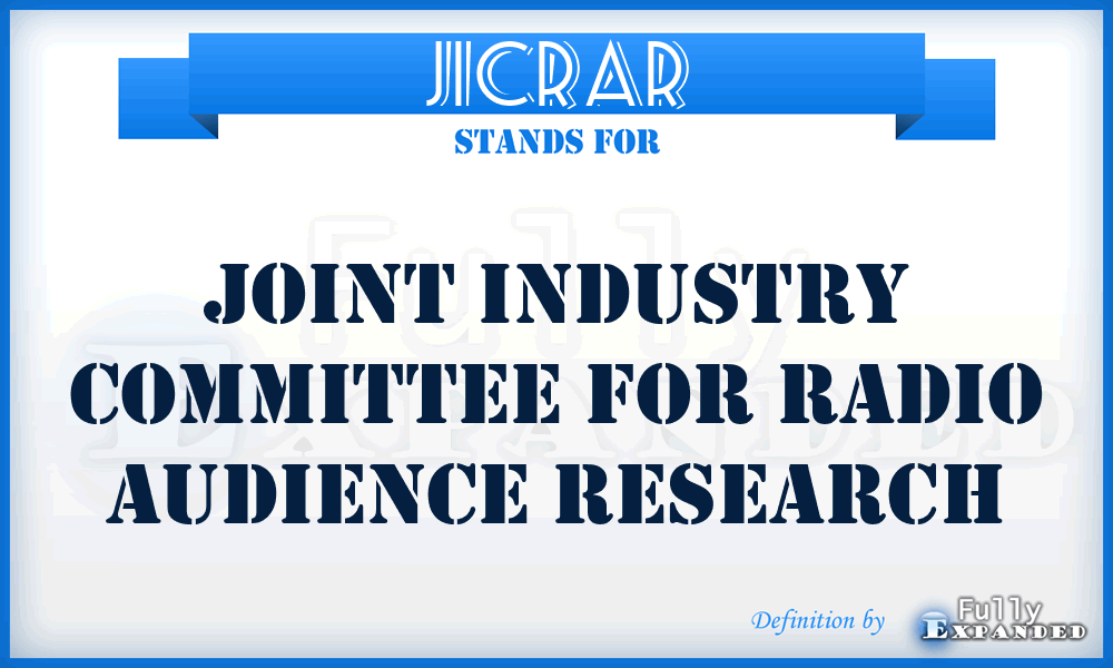 JICRAR - Joint Industry Committee for Radio Audience Research