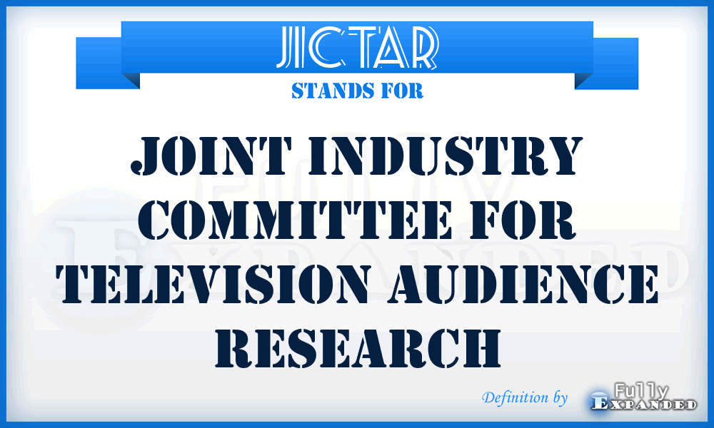 JICTAR - Joint Industry Committee for Television Audience Research