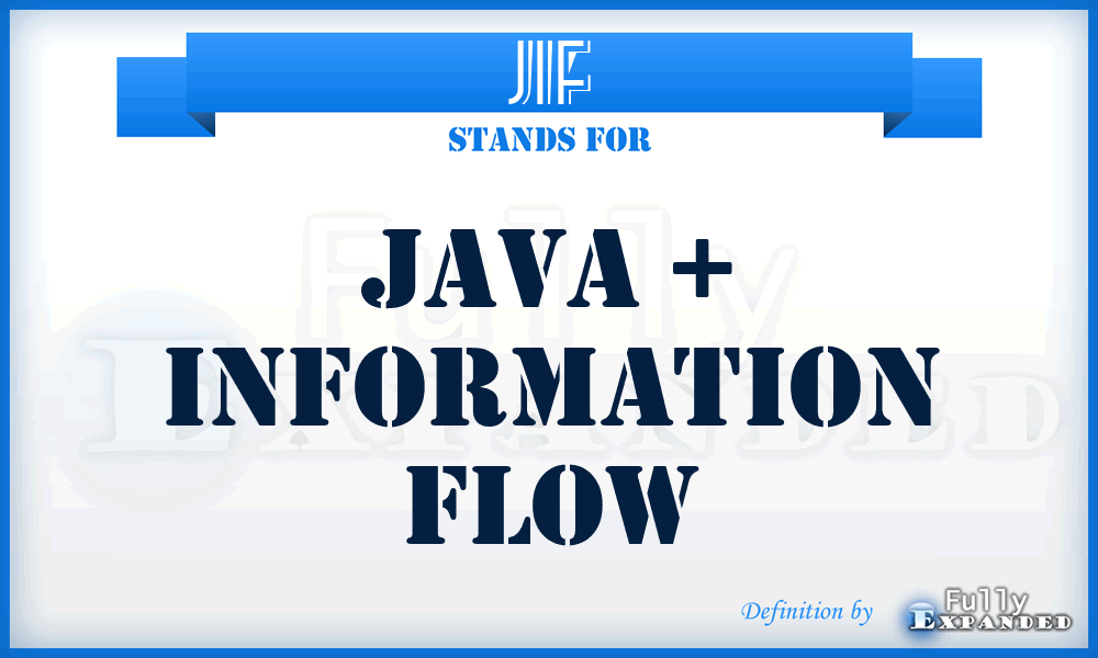 JIF - Java + Information Flow