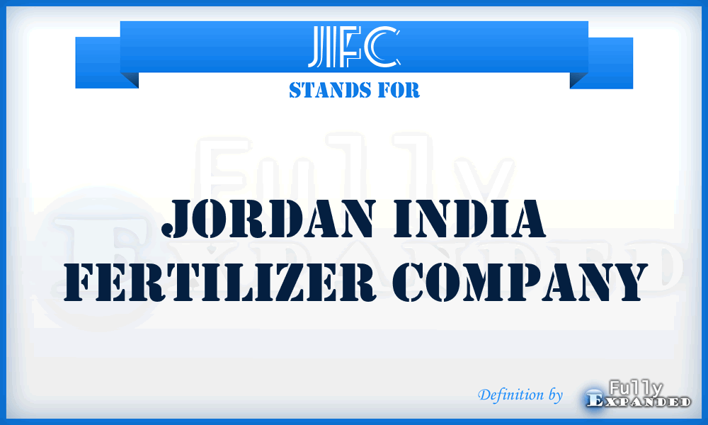 JIFC - Jordan India Fertilizer Company