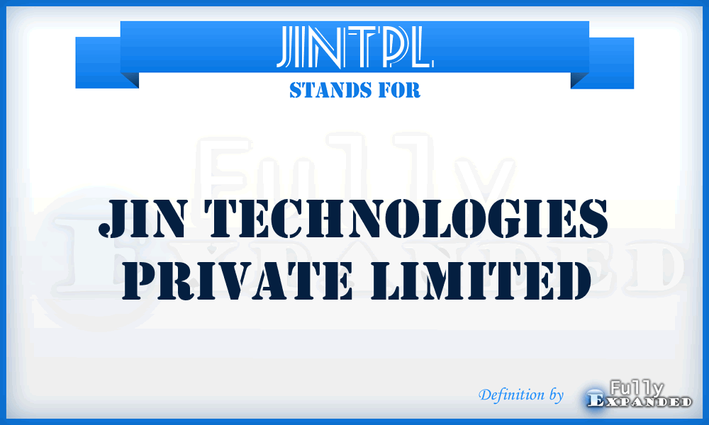 JINTPL - JIN Technologies Private Limited