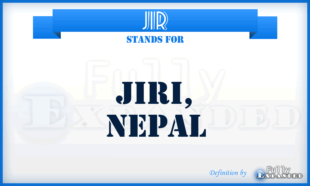 JIR - Jiri, Nepal