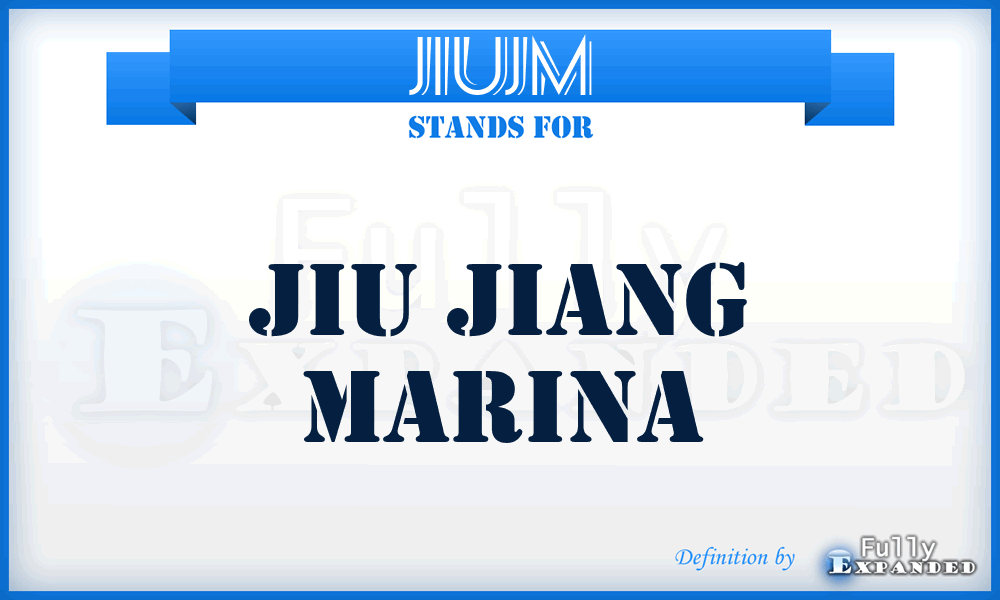 JIUJM - JIU Jiang Marina