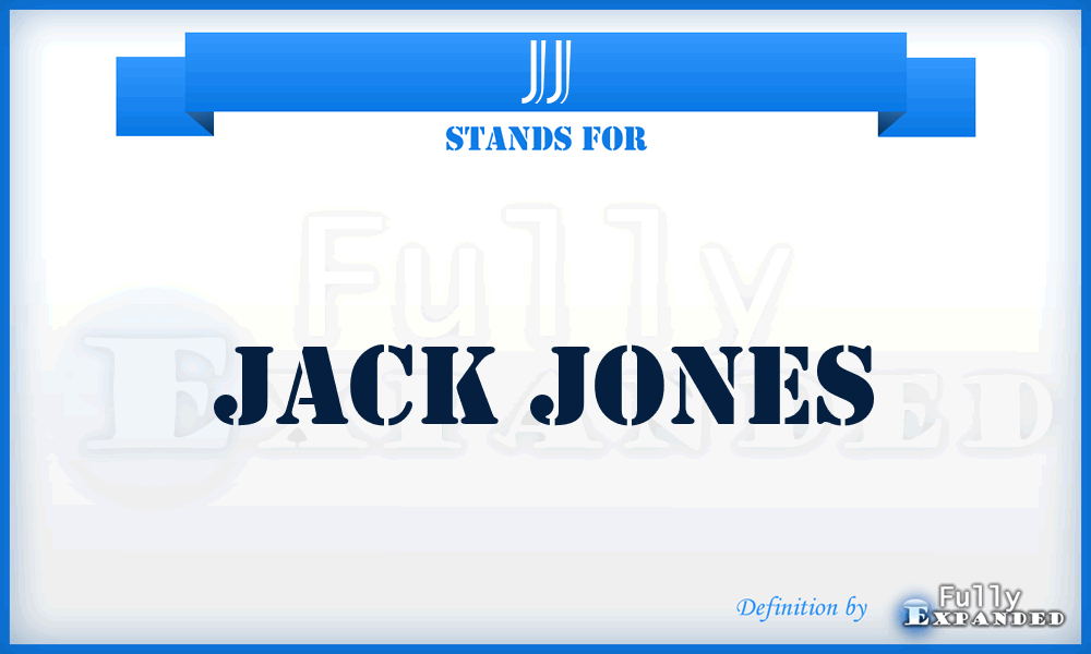 JJ - Jack Jones