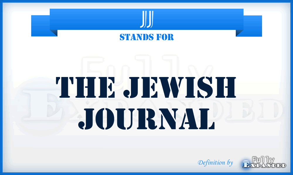 JJ - The Jewish Journal