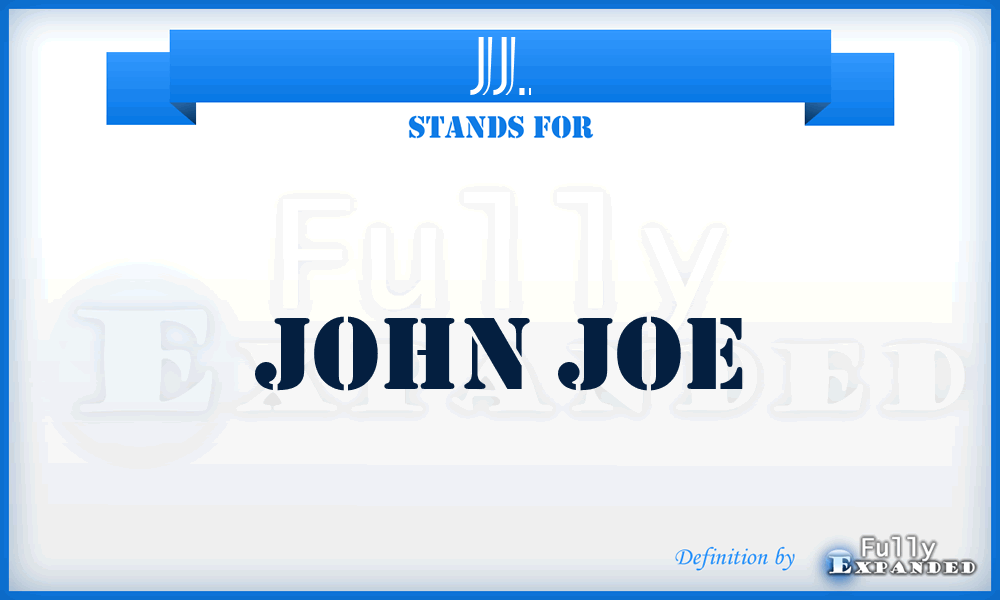 JJ. - John Joe