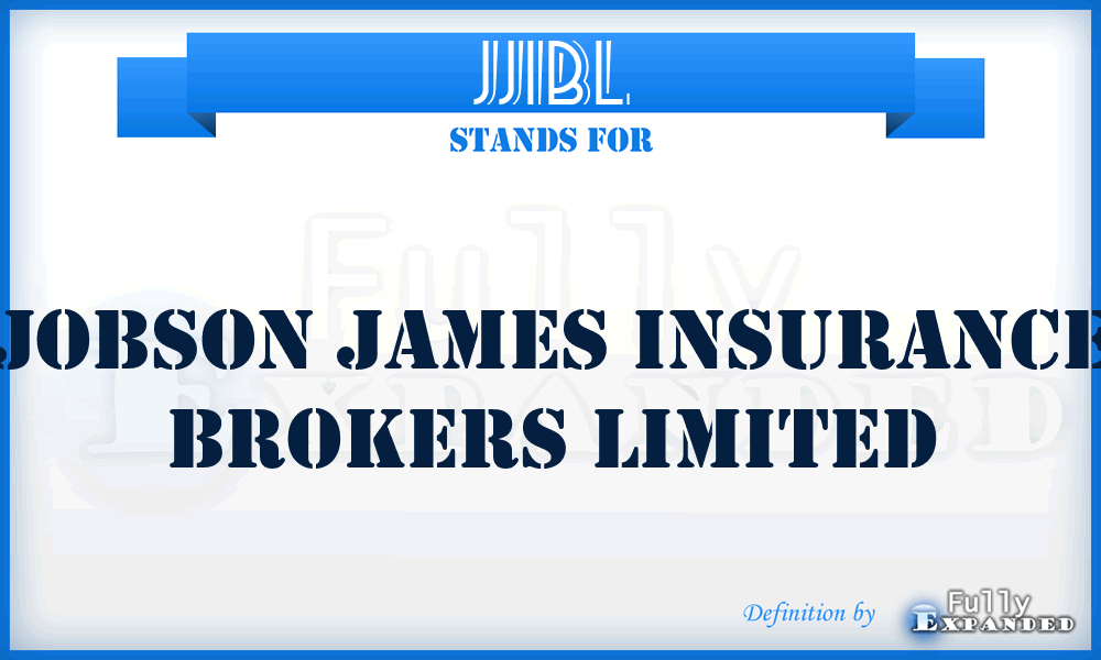 JJIBL - Jobson James Insurance Brokers Limited