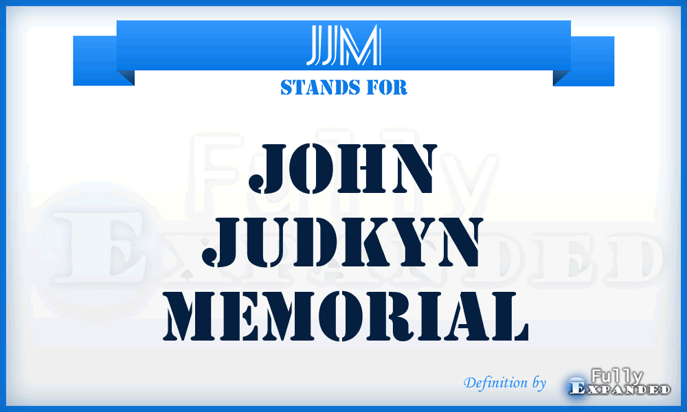 JJM - John Judkyn Memorial