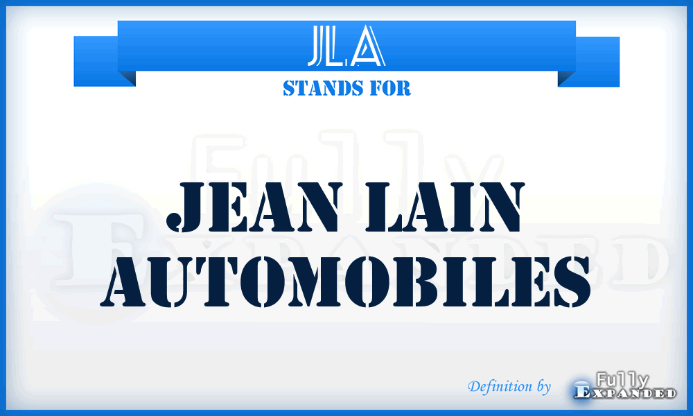 JLA - Jean Lain Automobiles