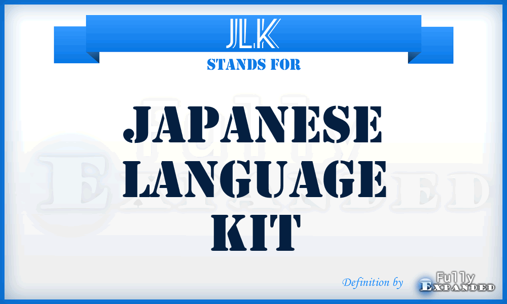 JLK - Japanese Language Kit