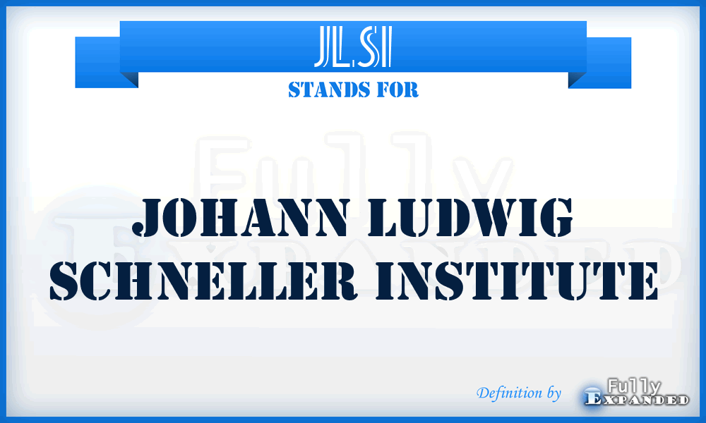 JLSI - Johann Ludwig Schneller Institute