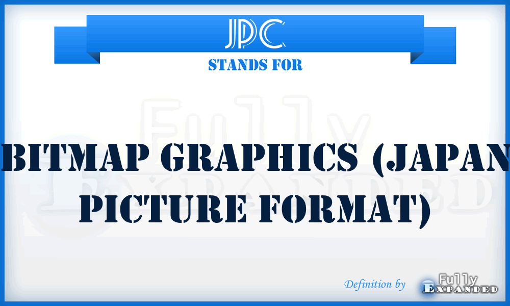 JPC - Bitmap graphics (Japan Picture format)