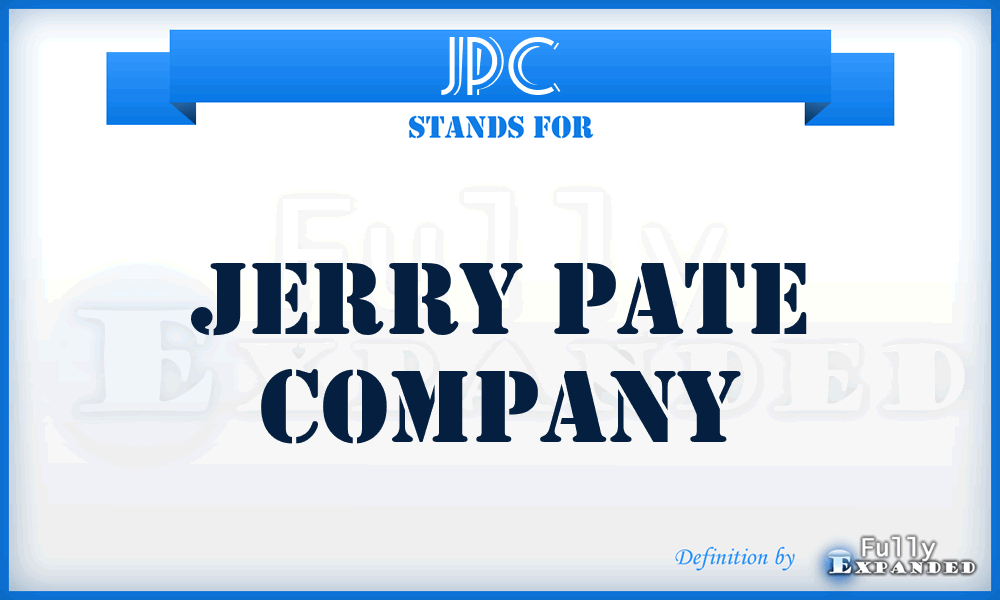 JPC - Jerry Pate Company