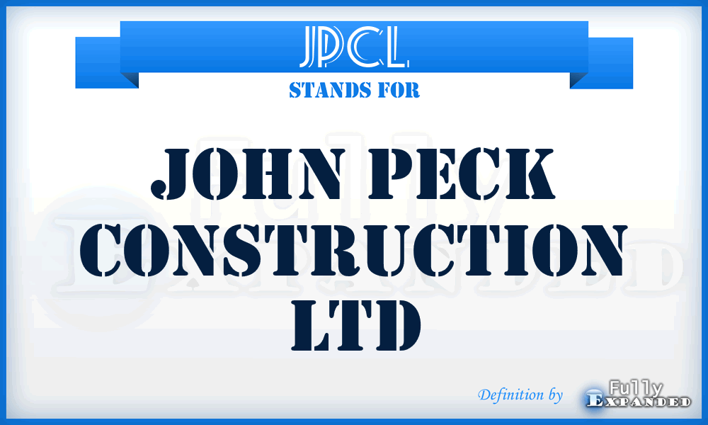 JPCL - John Peck Construction Ltd