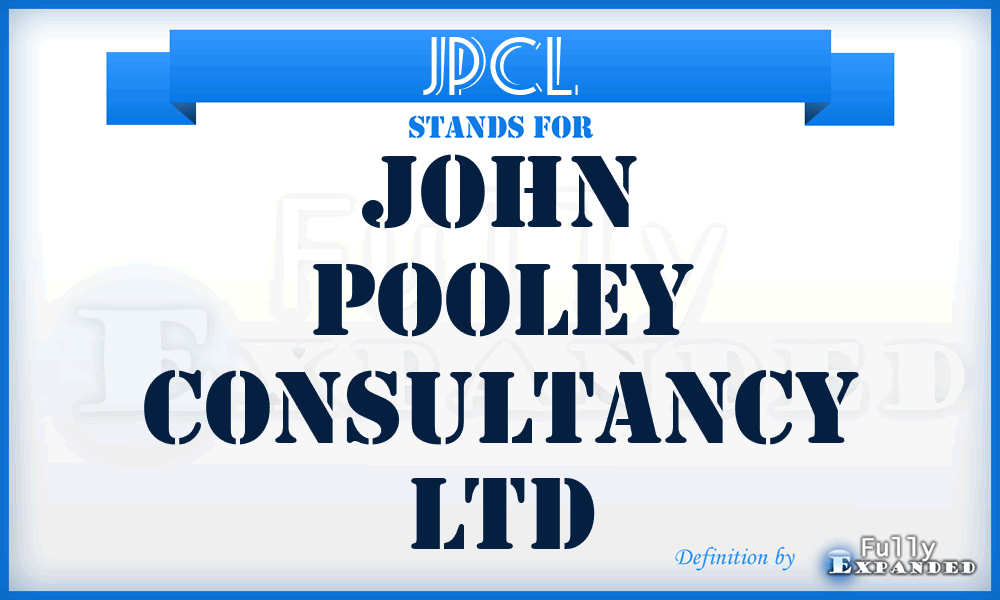 JPCL - John Pooley Consultancy Ltd