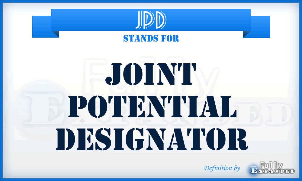 JPD - joint potential designator