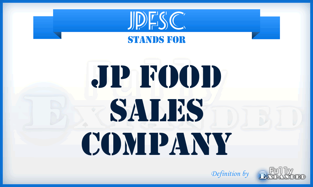 JPFSC - JP Food Sales Company
