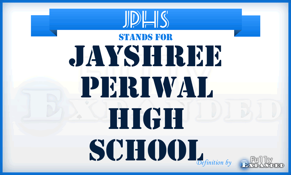 JPHS - Jayshree Periwal High School