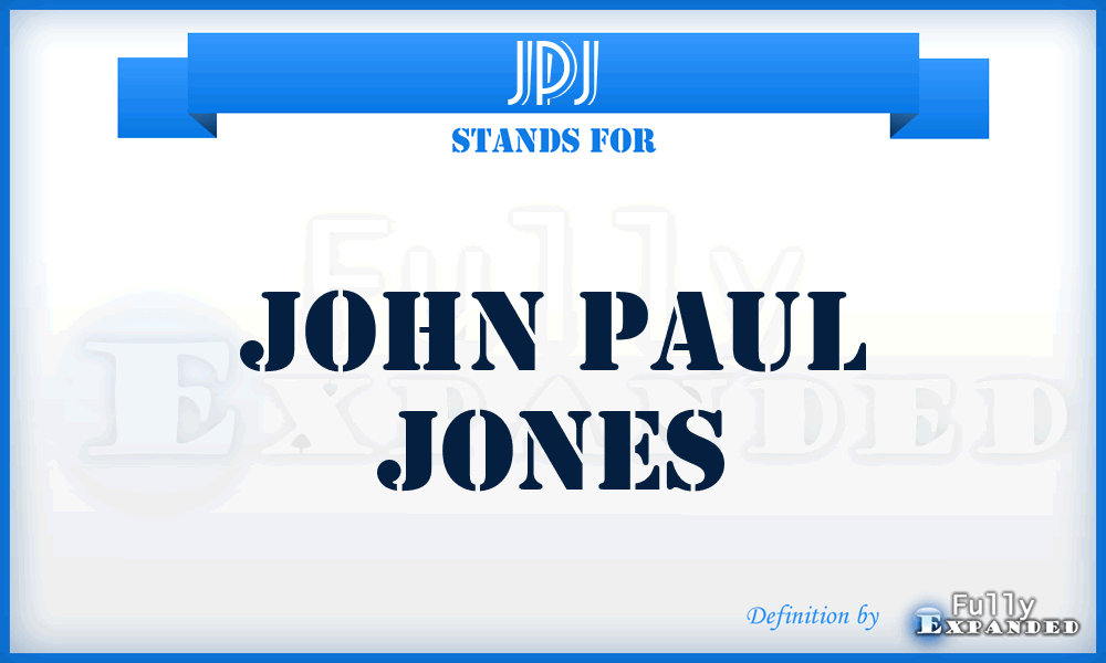 JPJ - John Paul Jones