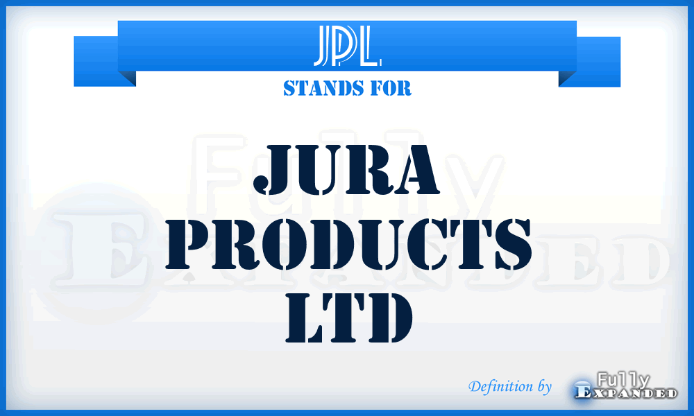 JPL - Jura Products Ltd
