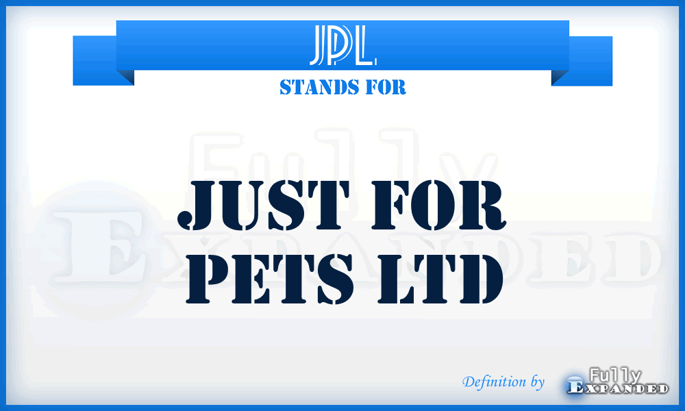 JPL - Just for Pets Ltd