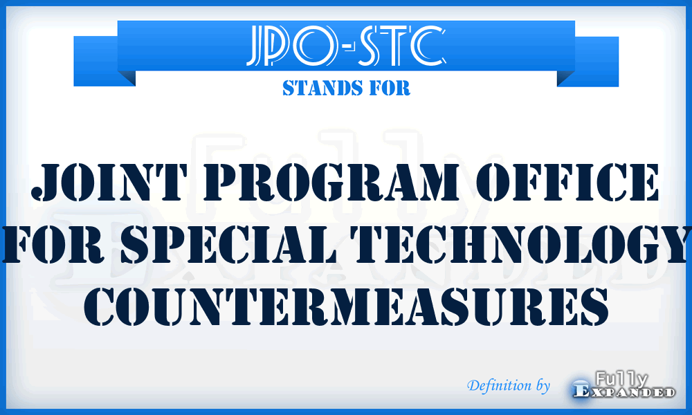JPO-STC - Joint Program Office for Special Technology Countermeasures