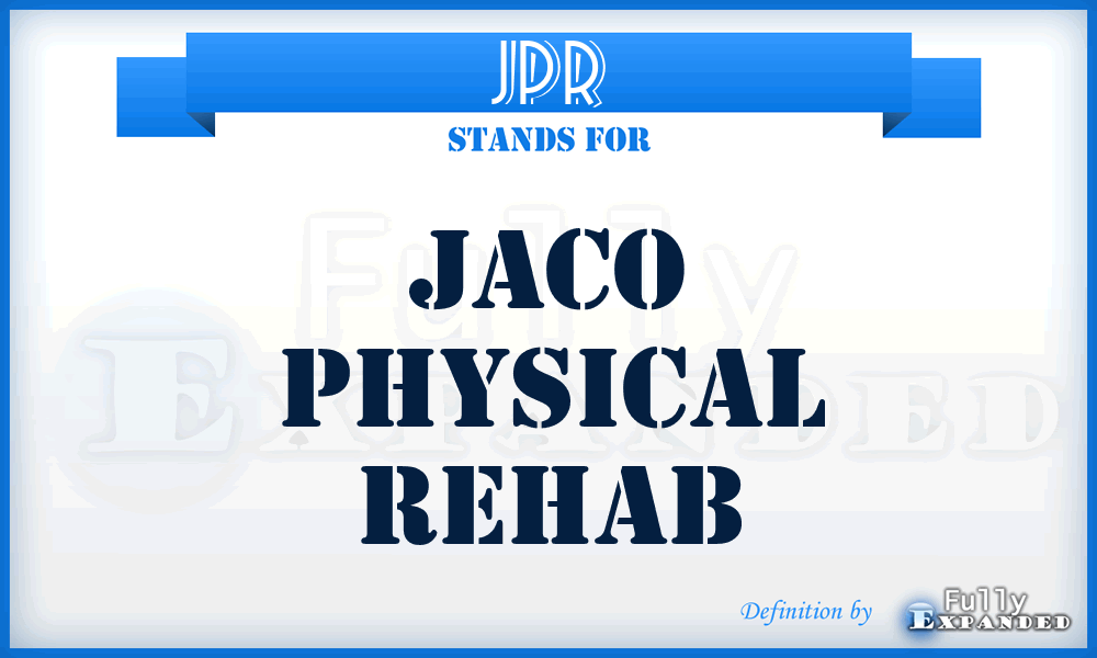 JPR - Jaco Physical Rehab