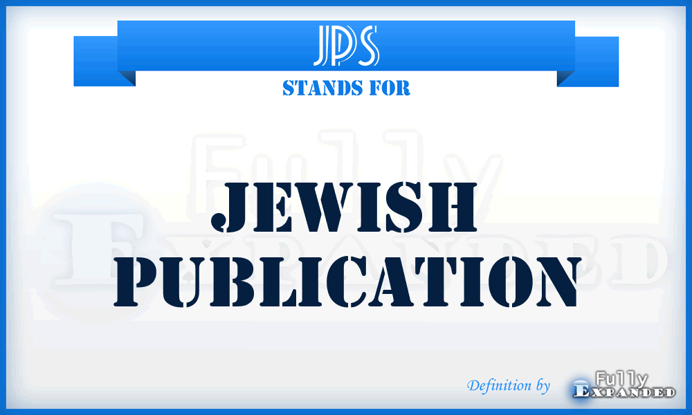 JPS - Jewish Publication