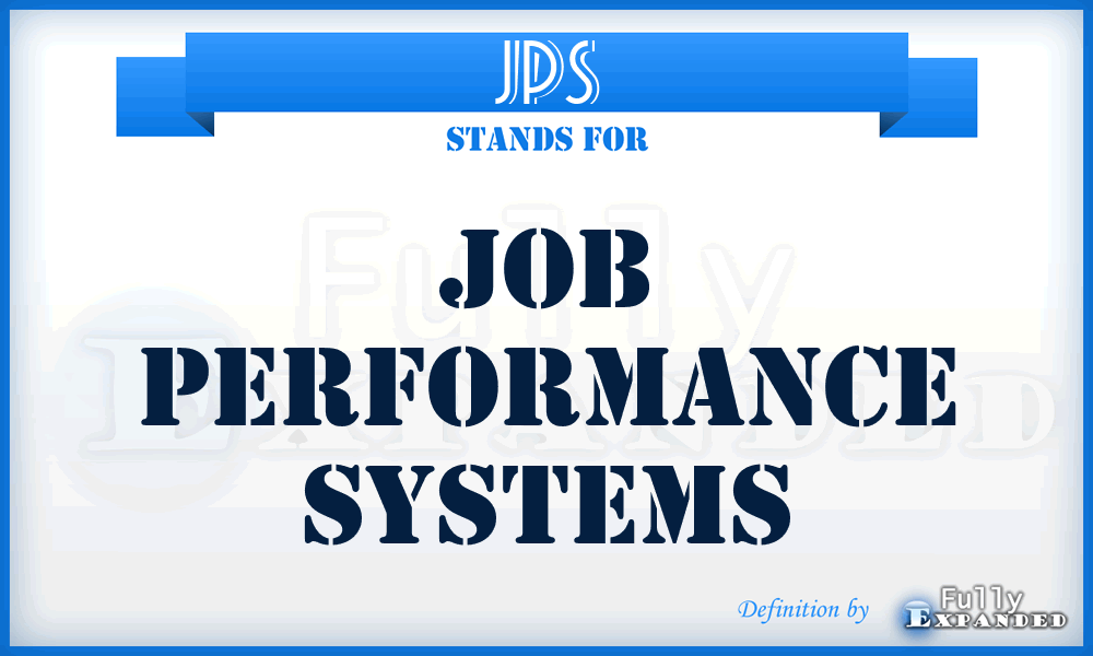 JPS - Job Performance Systems