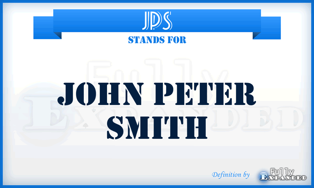 JPS - John Peter Smith