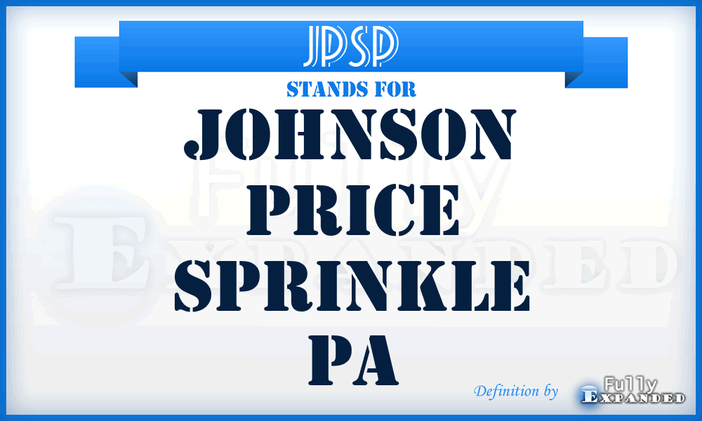 JPSP - Johnson Price Sprinkle Pa