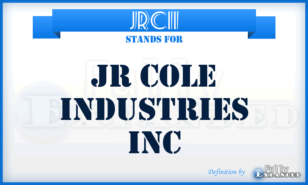 JRCII - JR Cole Industries Inc