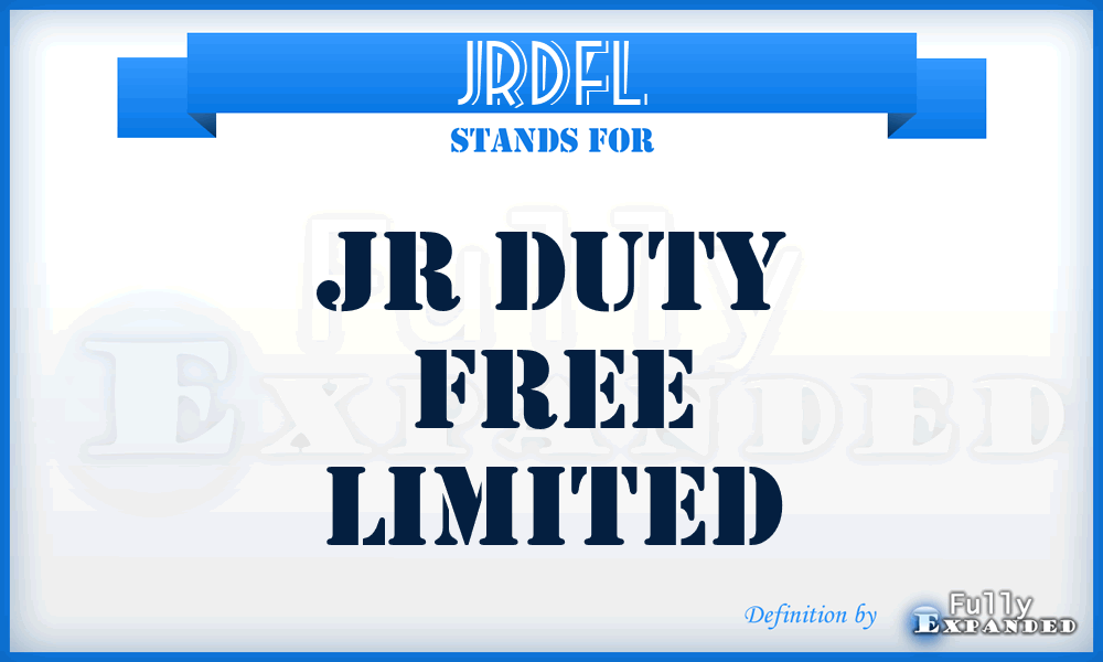 JRDFL - JR Duty Free Limited