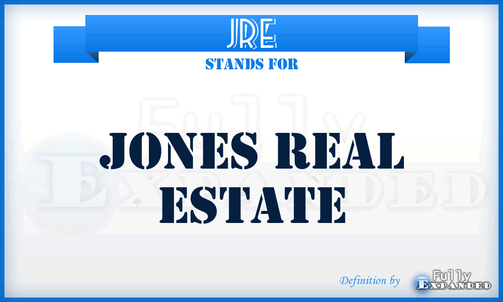 JRE - Jones Real Estate