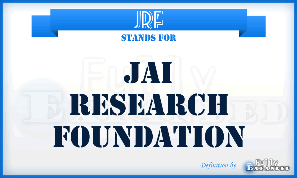 JRF - Jai Research Foundation