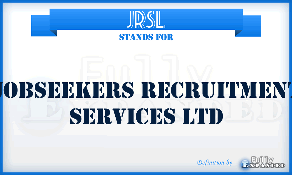 JRSL - Jobseekers Recruitment Services Ltd