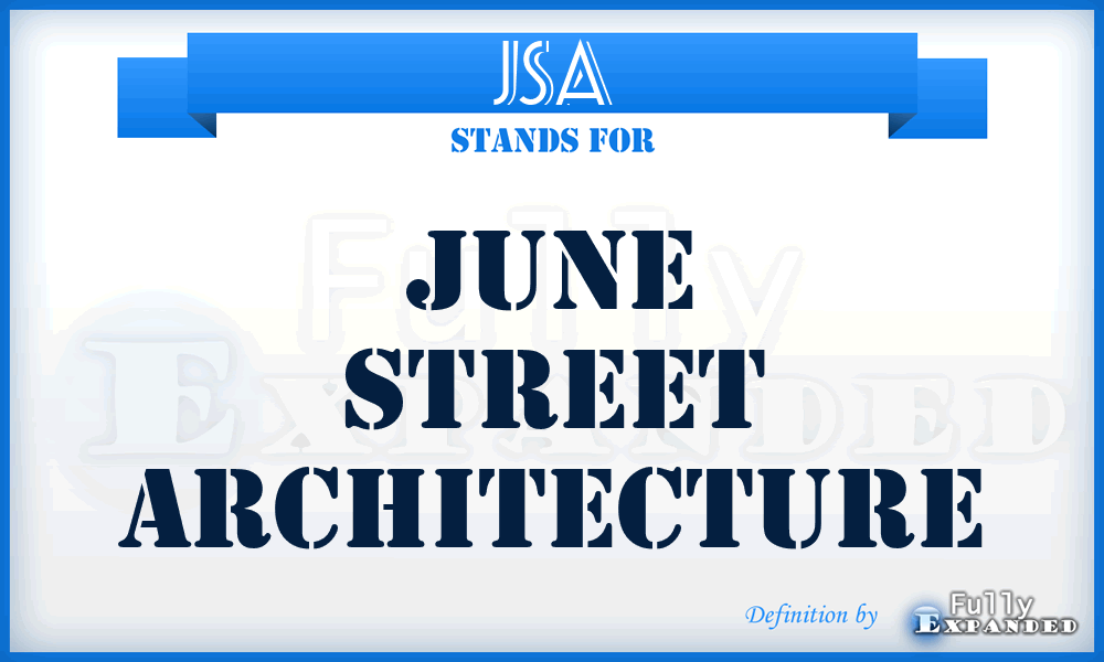 JSA - June Street Architecture