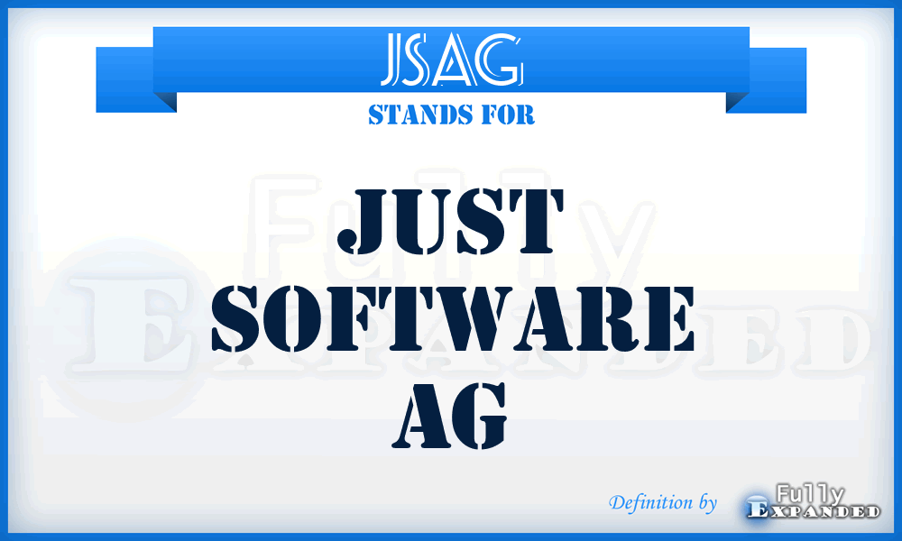 JSAG - Just Software AG