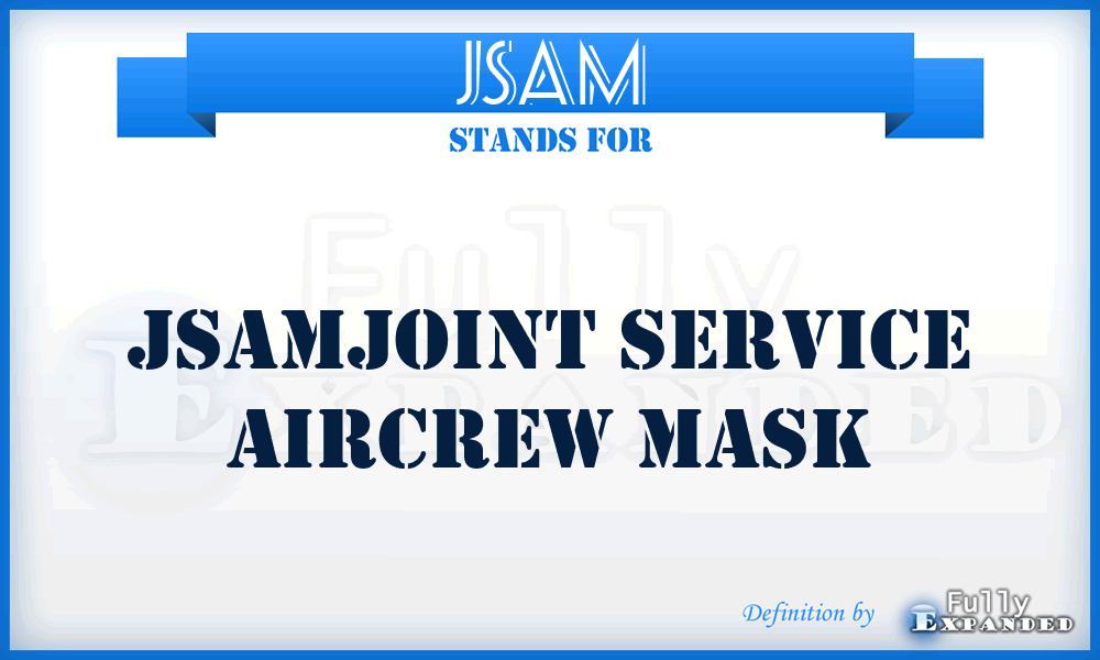 JSAM - Jsamjoint Service Aircrew Mask