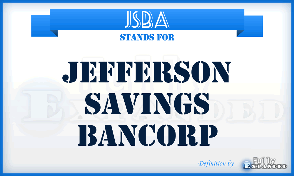 JSBA - Jefferson Savings Bancorp