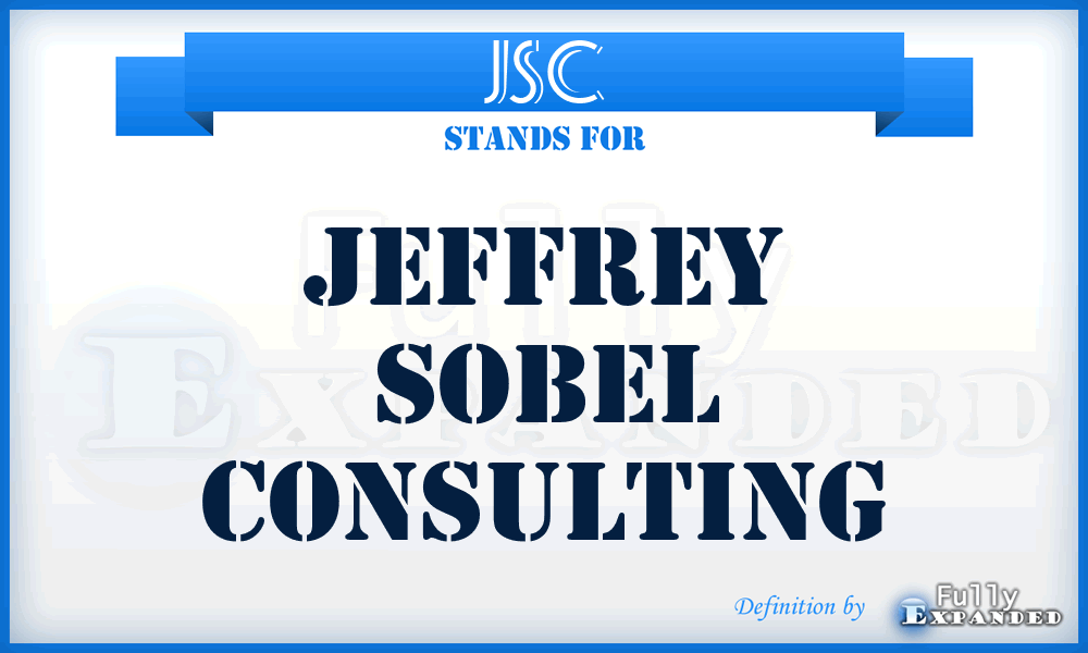 JSC - Jeffrey Sobel Consulting