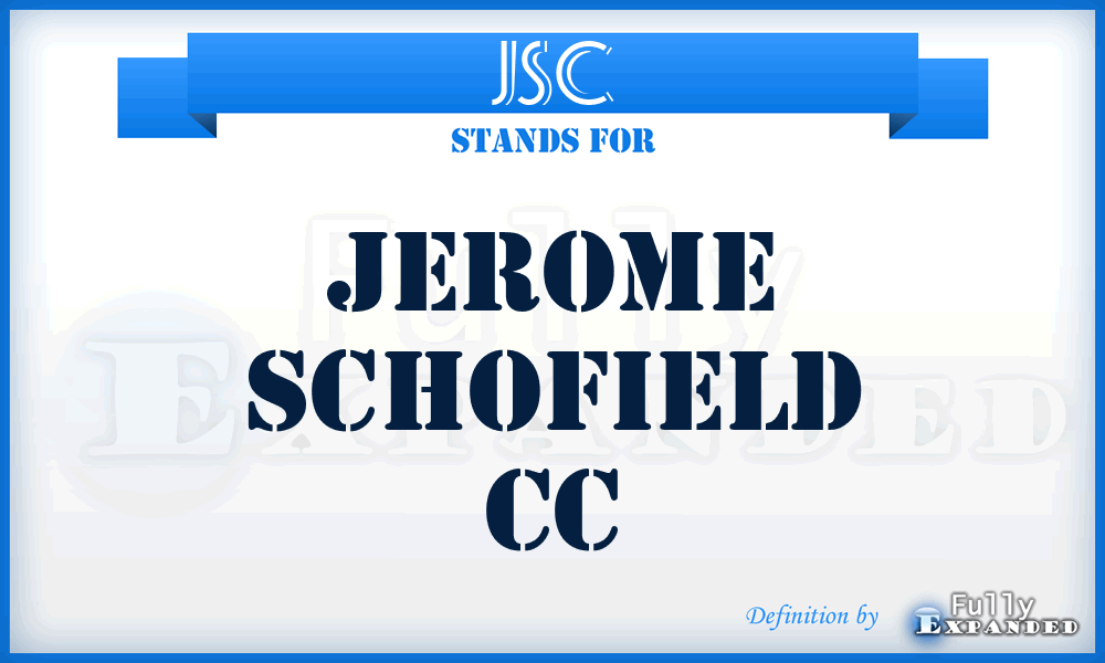 JSC - Jerome Schofield Cc